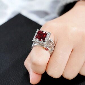 PINK SPIRAL DIAMOND BRIDAL RING